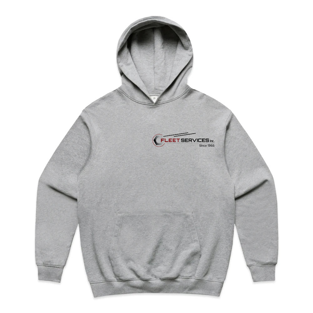 Fleet Services Short Sleeve Premium Hoodie Grey