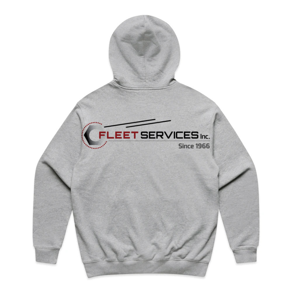 Fleet Services Short Sleeve Premium Hoodie Grey