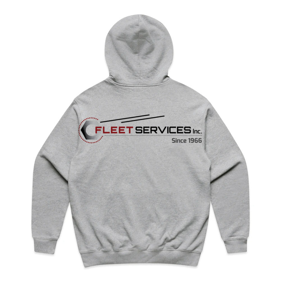 Fleet Services Short Sleeve Premium Hoodie Grey