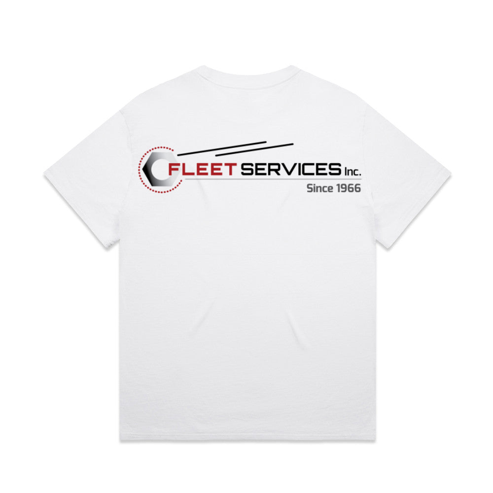 Fleet Services Short Sleeve Premium Tee White