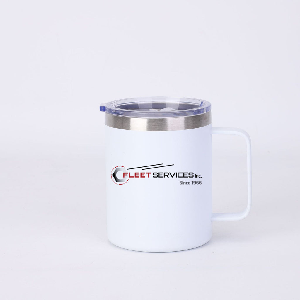 Fleet Services 12 OZ Double Walled Coffee Tumbler Mug With Dual Logos