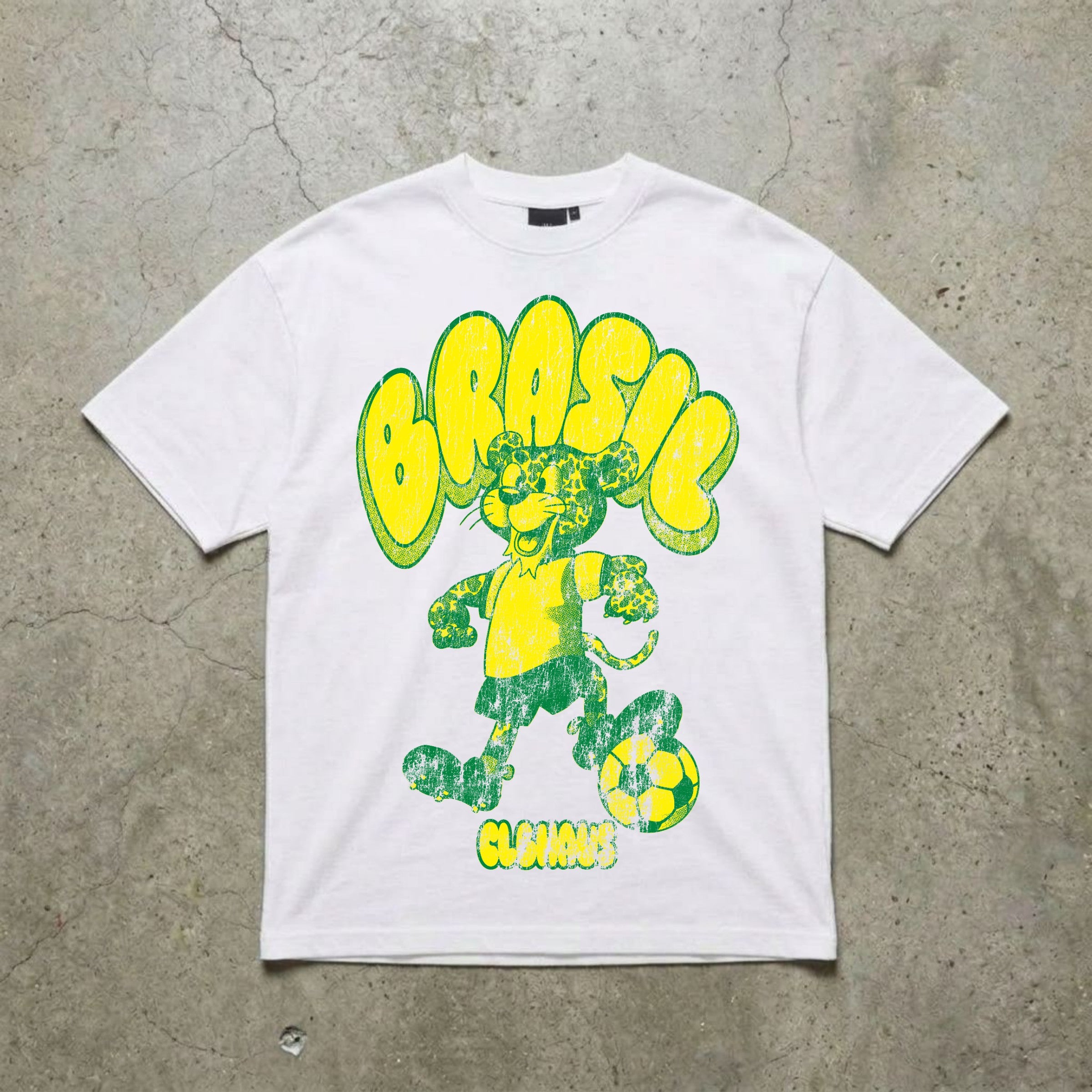 Brazilian World Cup Vintage Washed White Tee